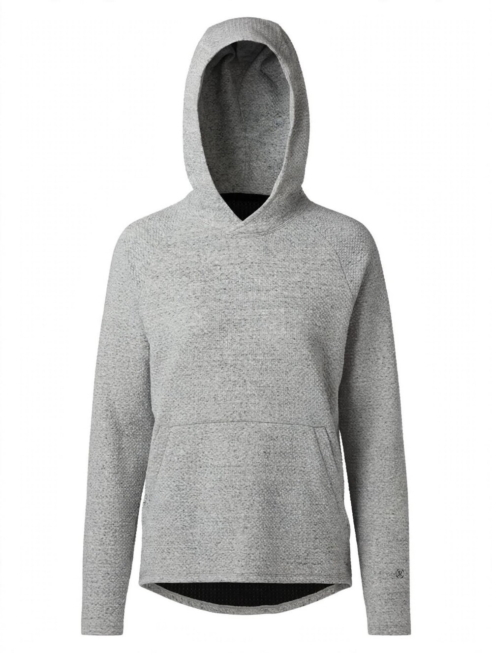 Lululemon At Ease Hoodie Mens Small Gray Pullover Textured Double-Knit Cotton